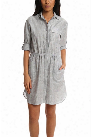 Atm Crinkle Shirt Dress