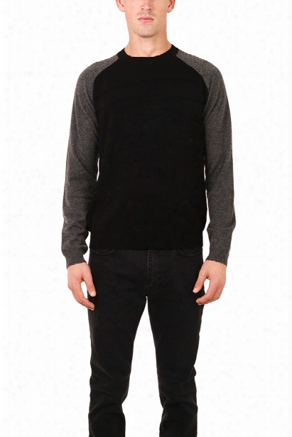 Atm Raglan Cashmere Contrast Sleeve Sweater