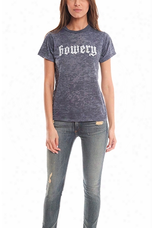 Blue&cream Bowery Burnout Tee