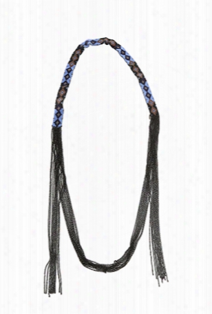 Chan Luu Blue Glass Bead Necklace