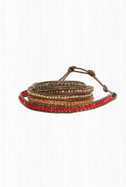 Chan Luu Multi Stone Mix Wrap Bracelet On Kansas Leather