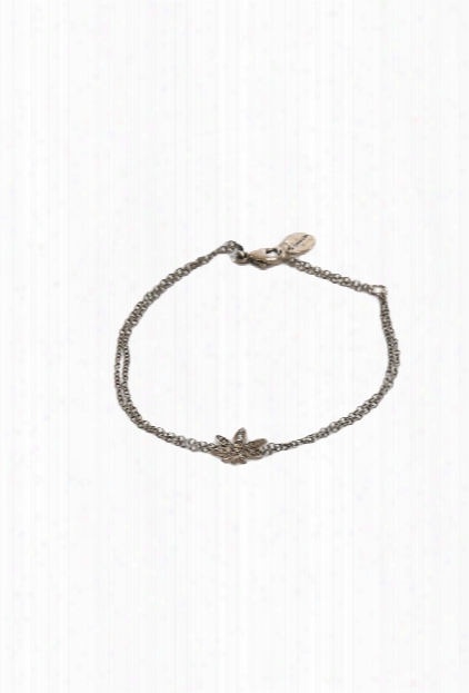 Chan Luu Silver Diamond Leaf Bracelet