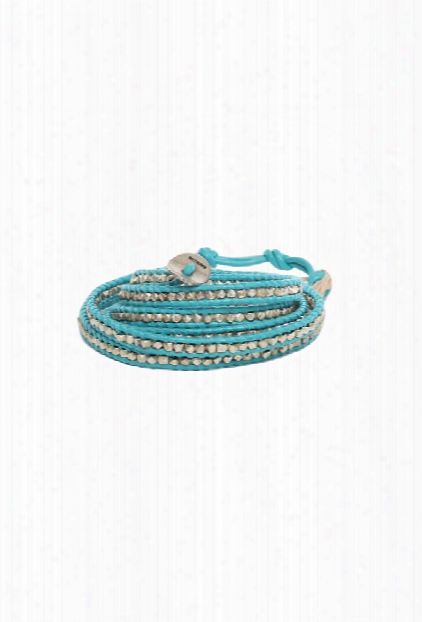 Chan Luu Turquoise Leather Wrap Bracelet