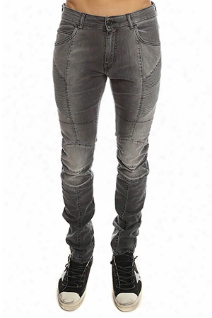 Pierre Balmain Ribbed Moto Jean