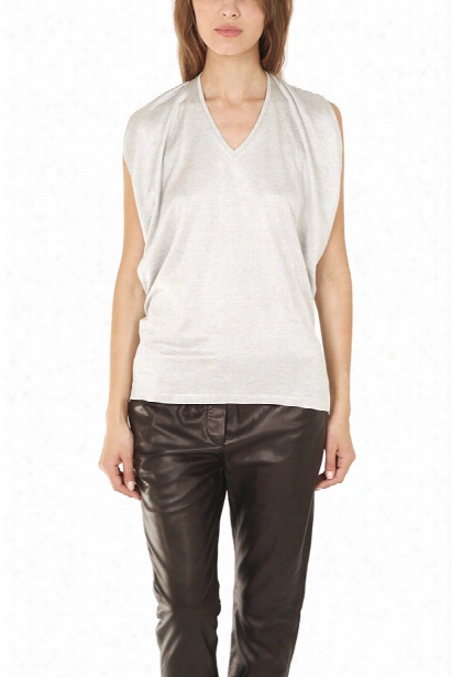 3.1 Phillip Lim Gathered Shoulder V Neck Tank