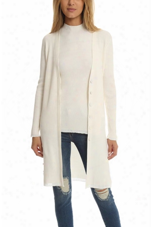 3.1 Phillip Lim Plaited Rib Long Cardigan