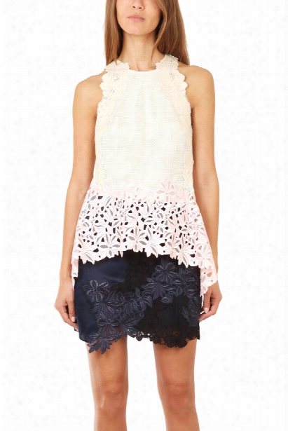 3.1 Phillip Lim Sleeveless Floral Lace Tank