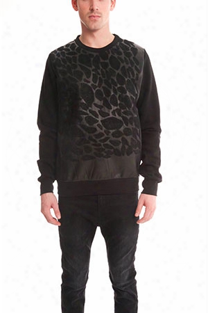 Giorgio Brato Leather Leopard Sweatshirt