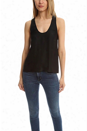 Helmut Lang Side Overlap Silk Tank