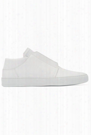 Helmut Lang Textured Leather Low Top Sneaker