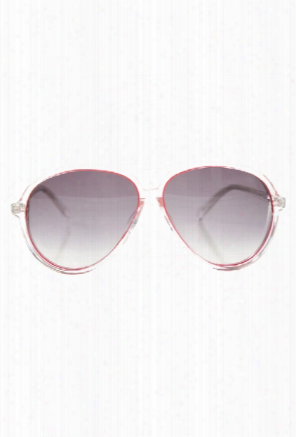 Linda Farrow X Matthew Williamson Clear Aviator Sunglasses
