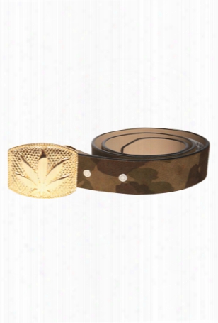 Lucien Pellat-finet Gold Leaf Buckle Belt