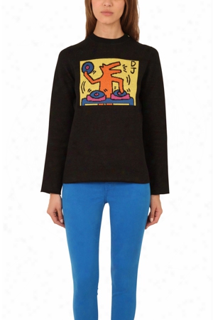 Lucien Pellat-finet Keith Haring Jacquard Dog Sweater