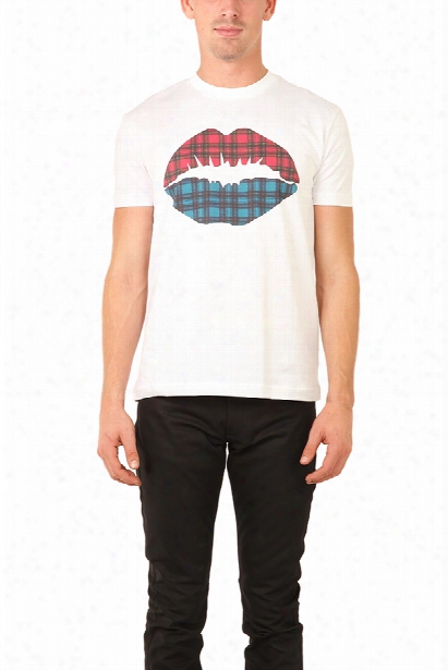 Markus Lufer Tartan Lip Smacker T-shirt