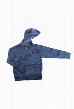 Monrow Kids Blue Hawaiian Zip Hoody