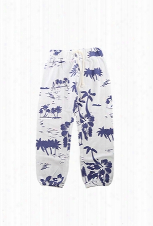 Monrow Kids White Hawaiin Vintage Sweatpants