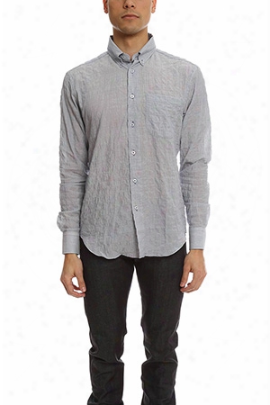 Naked & Famous Regular Shirt Lightweight Hairline Stripes