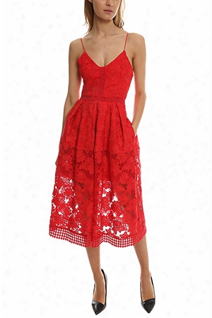 Nicholas Floral Lace Rouleau Dress