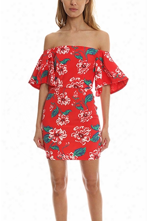 Nicholas Floral Tuck Sleeve Dress