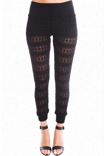 Nightcap Autumn Leaf Lace Pant In Black