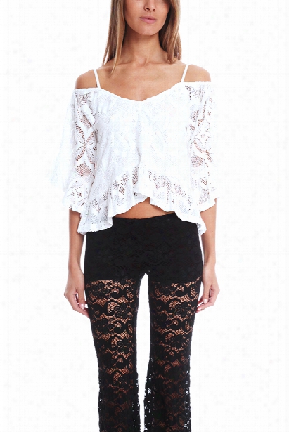 Nightcap Crochet Ruffle Blouse