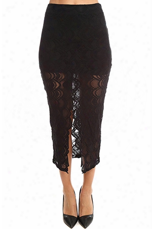 Nihgtcap Victorian Lace Midi  Skirt