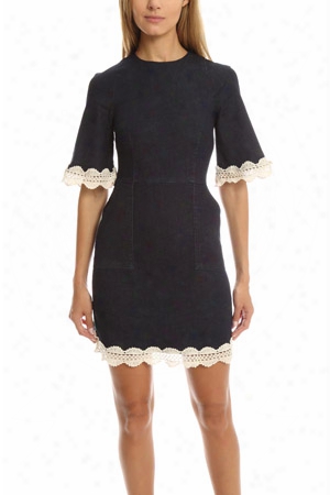 N/nicholas Denim Trim Mini Dress