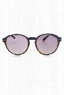 Linda Farrow Luxe 2-Tone Round Sunglasses