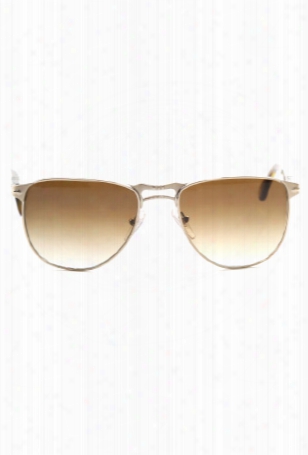 Persol Gold Crystal Brown Sunglasses