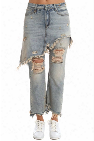 R13 Double Classic Shredded Jean