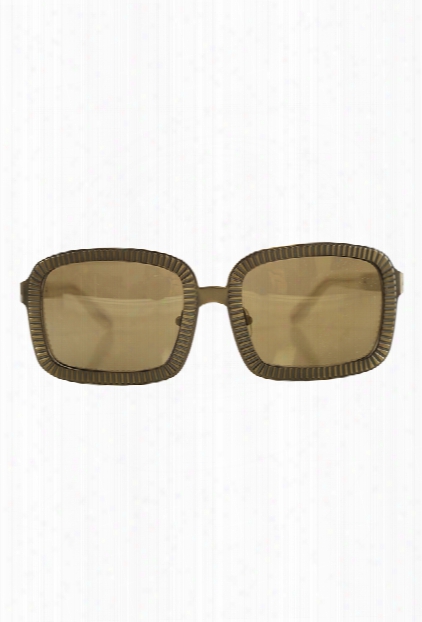 Alexander Wang C1 Antique Brass Rectangle Sunglasses