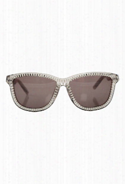 Alexander Wang Grey Trans Zipper Motif Sunglasses