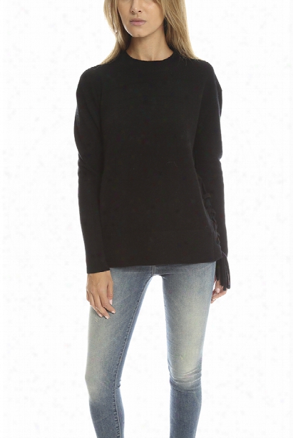 Rta Arianne Lace Up Rib Sweater