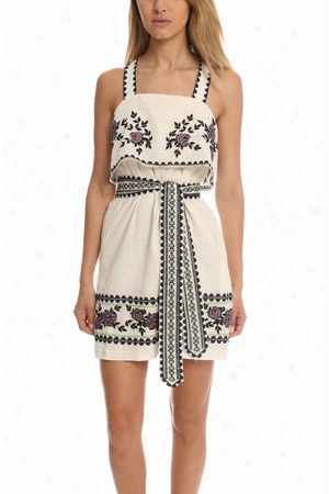 Suno Cross Stitch Tie Dress