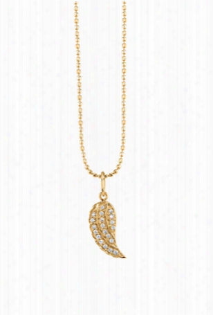 Sydney Evan Mini Wing Necklace - Yellow Gold