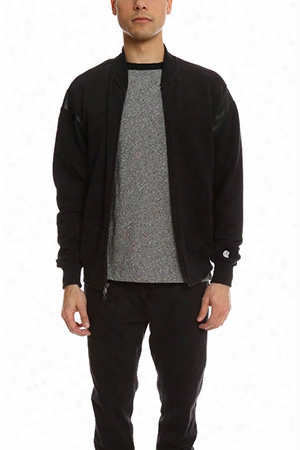 Todd Snyder Faux Leather Cut Out Zip Bomber