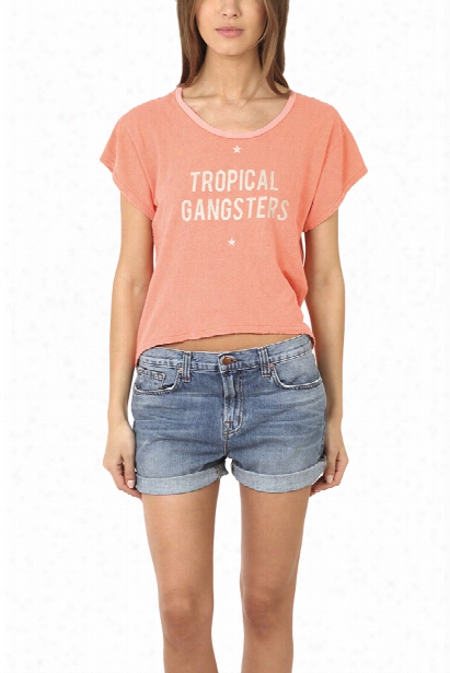 Via Spare Silk Noil Tropical Gangsters Tee