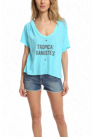 Via Spare Tropical Gangsters Crop Top