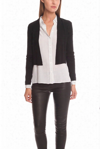 Vince Ribbed Open Cardigan