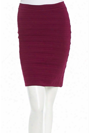 Yigal Azrouel Bordeaux Techno Knit Skirt