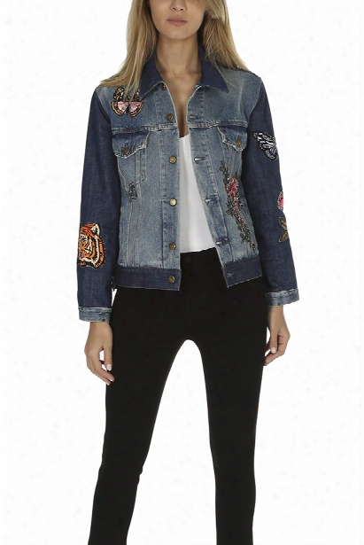 As65 Embroidered Denim Jacket