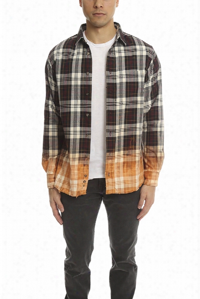 Blue&cream Dip Dye Flannel