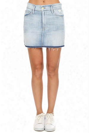 Frame Denim Le Mini Frayed Waist Skirt