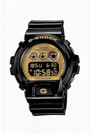 G Shock Black/gold Dw-6900lb-1cr