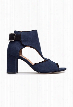 Ganni Nishi Linen Ankle Boot