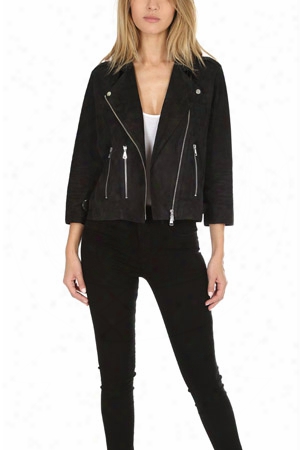 Giorgio Brato Suede Zip Moto Jacket