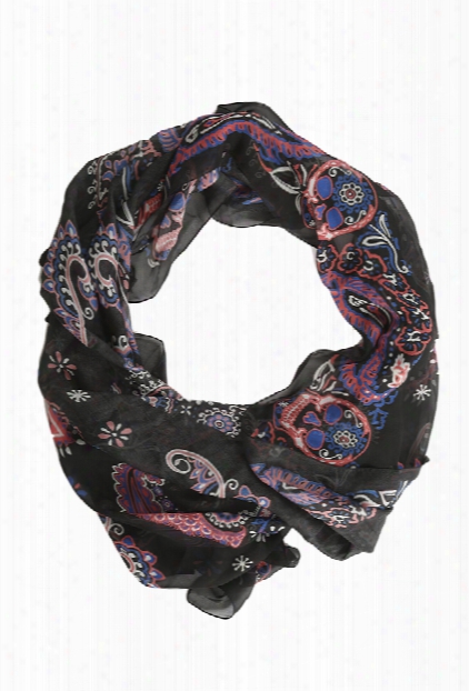 Hollywood Trading Company Silk Skull Bandana Scarf