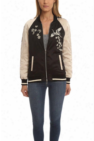 Pam & Gela Embroidered Bomber Jacket