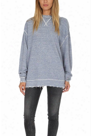 R13 Indigo Linen Sweatshirt