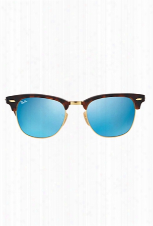 Ray Ban Club Master Tortoise Reflective Blue